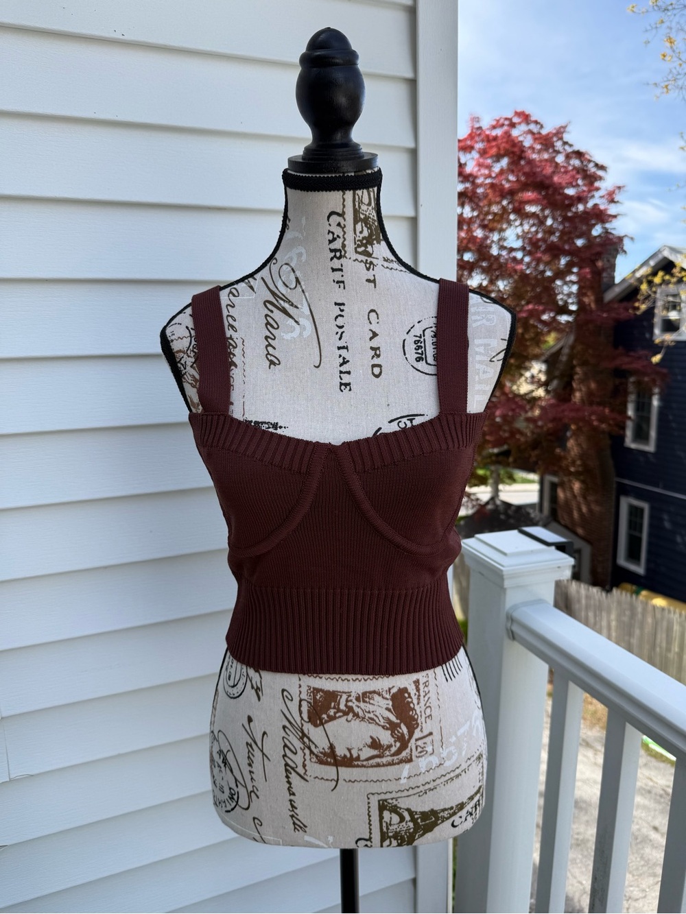 Zara Brown Knit Top